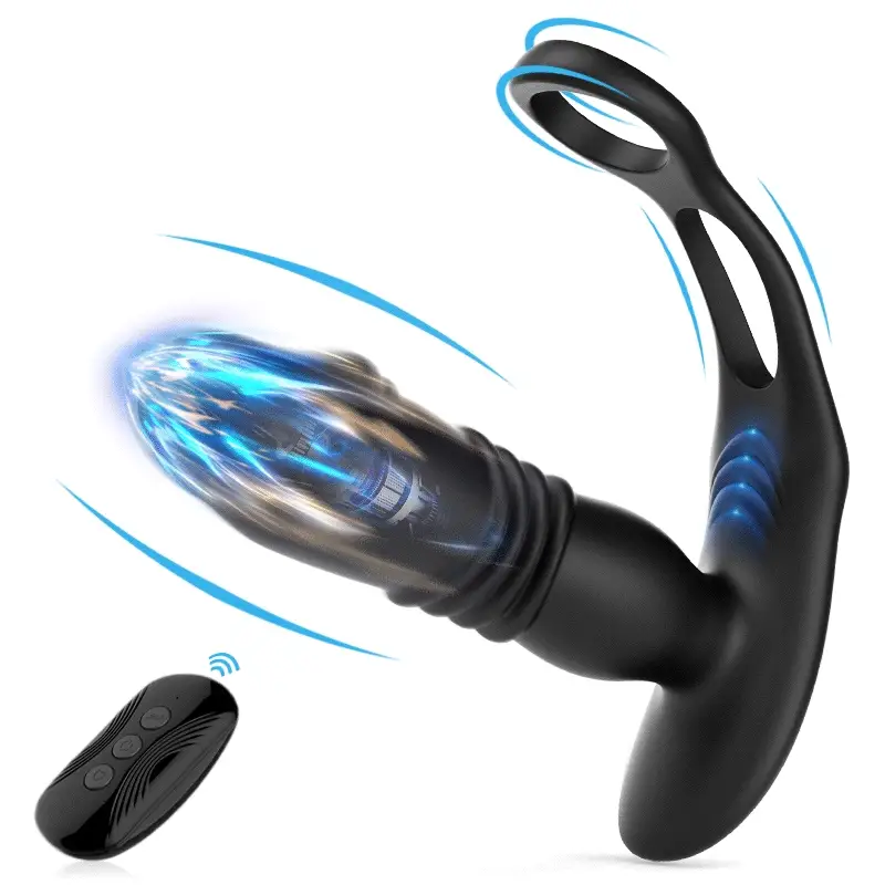 Waterproof Thrusting Anal Vibrator Prostate Massager Appearance with Wireless Control