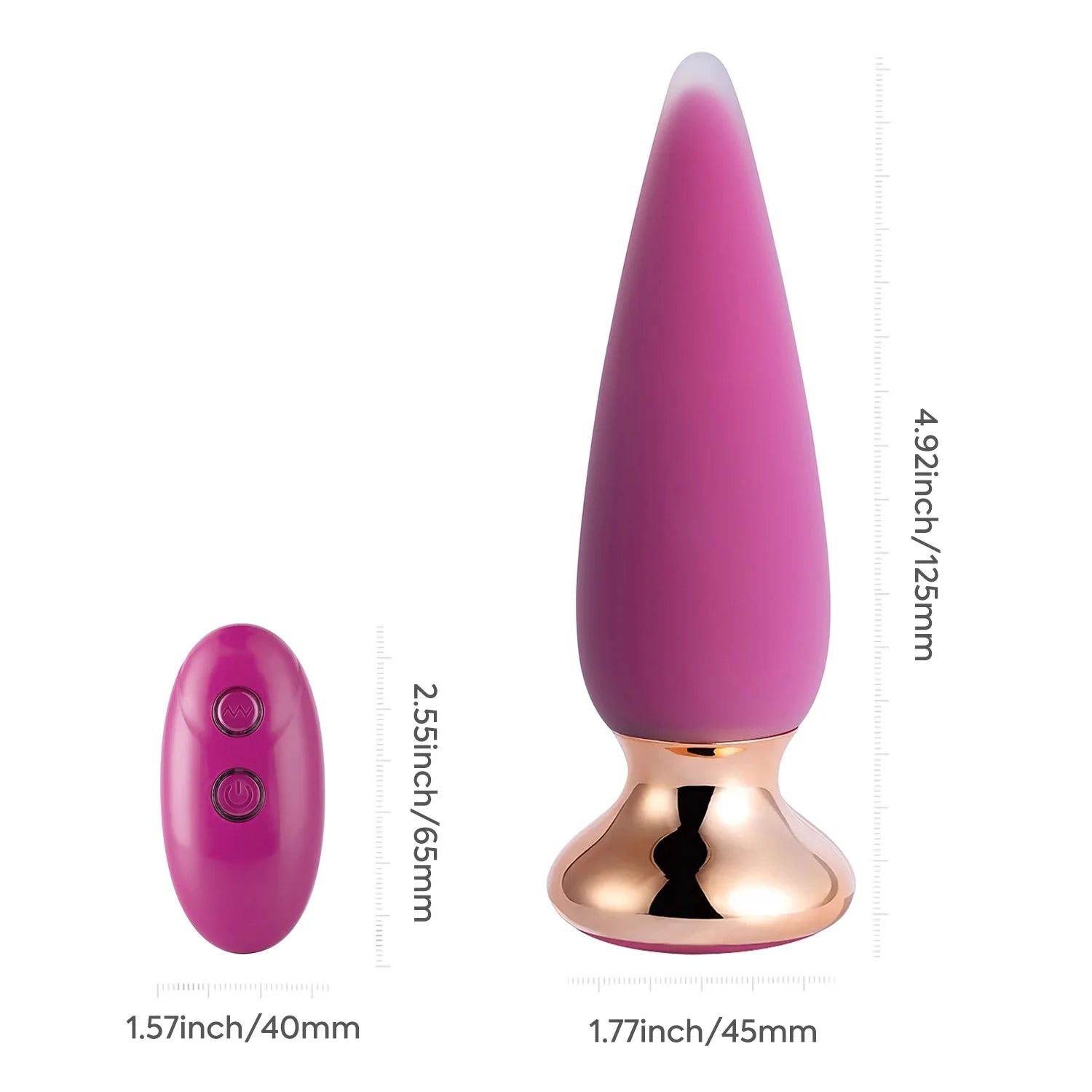 Upgraded Vibrating Anal Butt Plug Vibrator Size with Remote Control